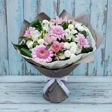 Букет цветов из:  Герберы, Альстромерии и Хризантемы в Беседино