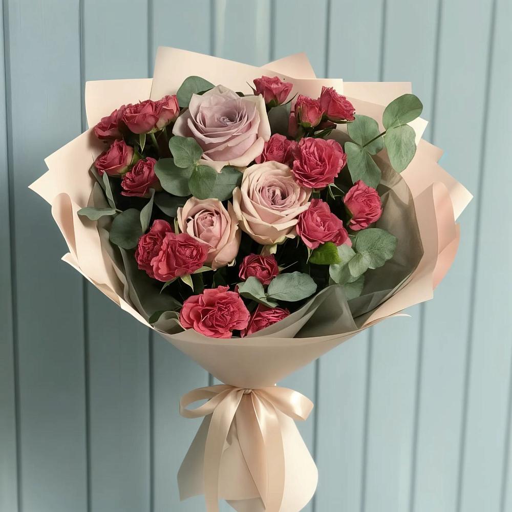 Букет цветов из: Гвоздики и Розы в Беседино