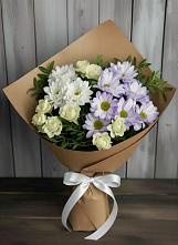 Букет цветов из:  Хризантемы и Розы #REPLACE_PRED# Беседино