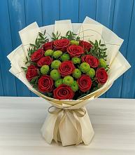 Букет цветов из:  Розы и Хризантемы #REPLACE_PRED# Беседино