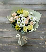 Букет цветов из:  Альстромерии, Розы и Хризантемы #REPLACE_PRED# Беседино