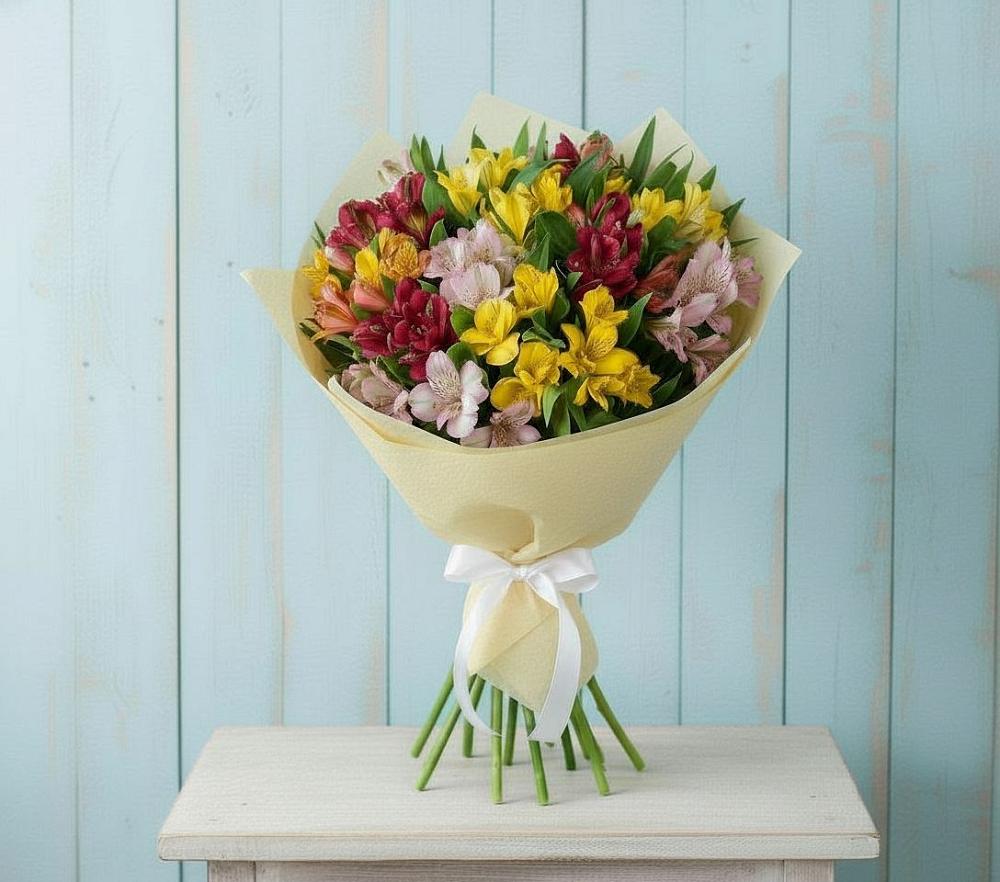Букет цветов из: Альстромерии в Беседино